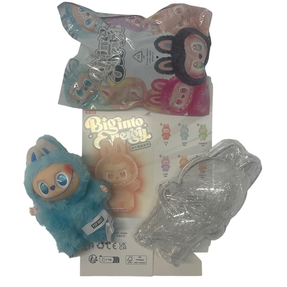 1 Pop‎ Mart Big Into Freely Blind Box Figure Toy Plush Blue Bunny Kids